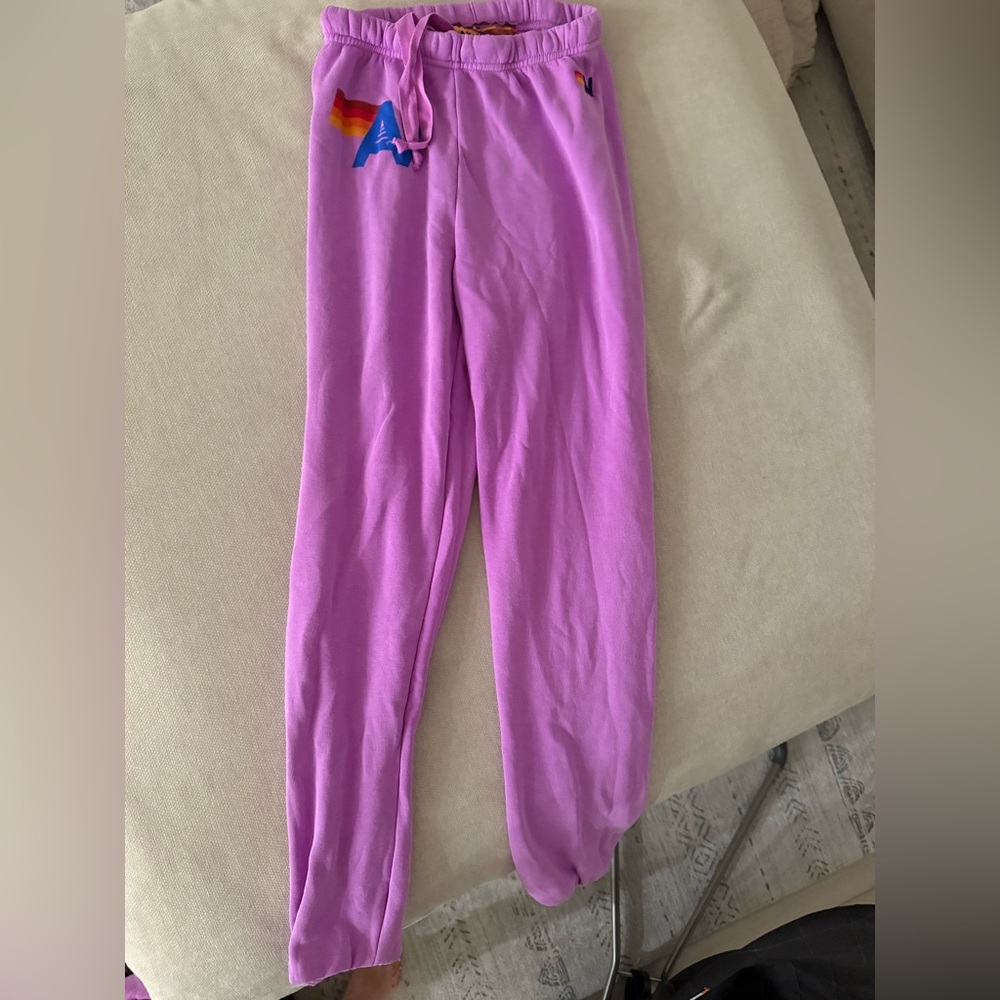 Aviator Nation Purple sweatpants. NWOT. Size S